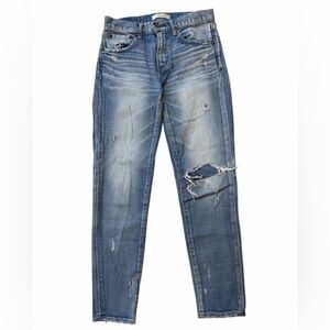 Moussy Vintage Distressed Straight Leg Jeans